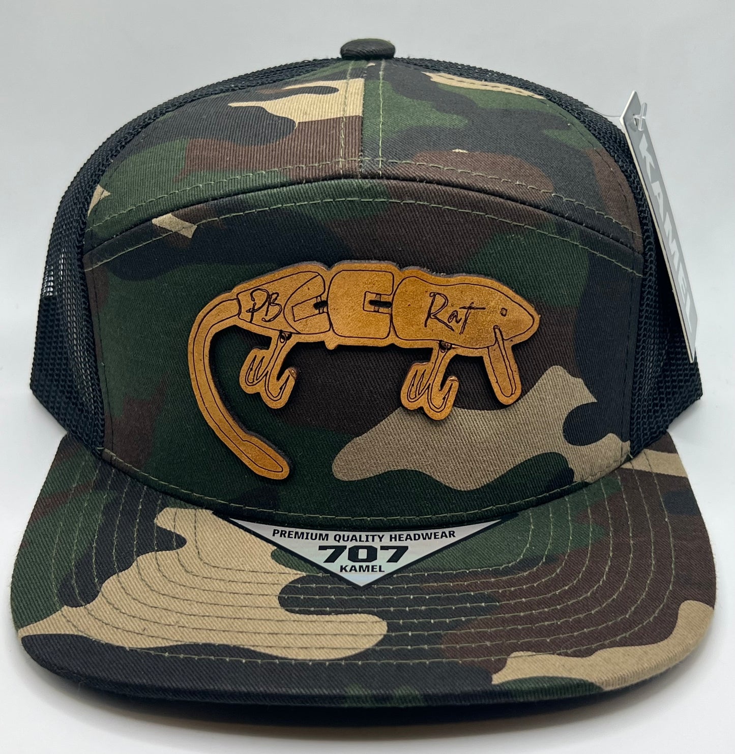 Pb rat hats leather patch
